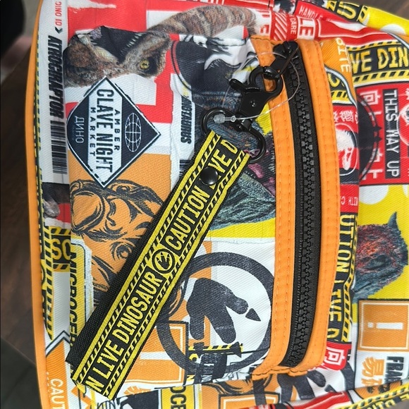 Universal Studios EXCLUSIVE JURASSIC PARK MALTA Warning Signs Mini Backpack NWT​
